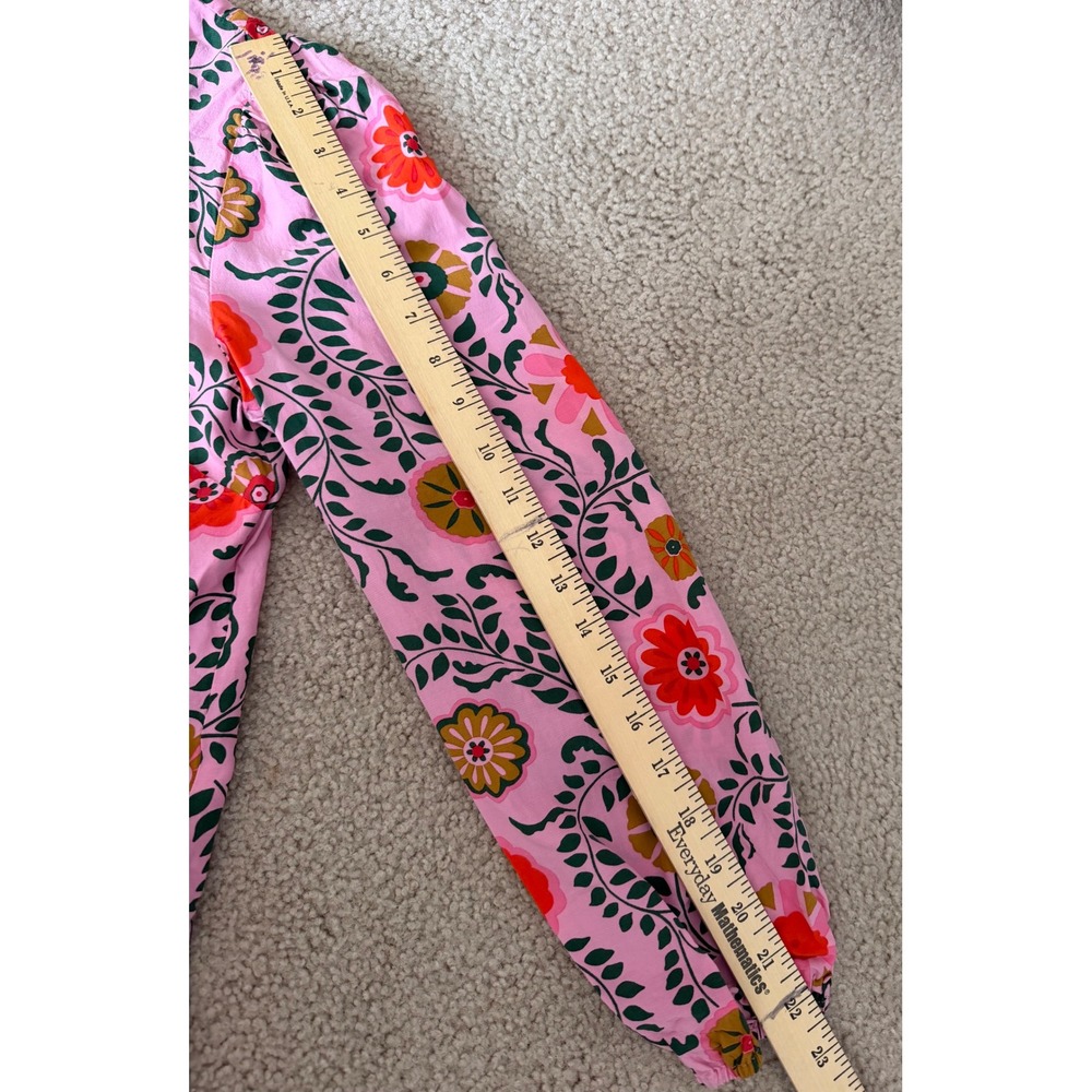 Boden Top Blouse Floral Print Easy Print Floral Pink size 4 Small - Picture 7 of 9